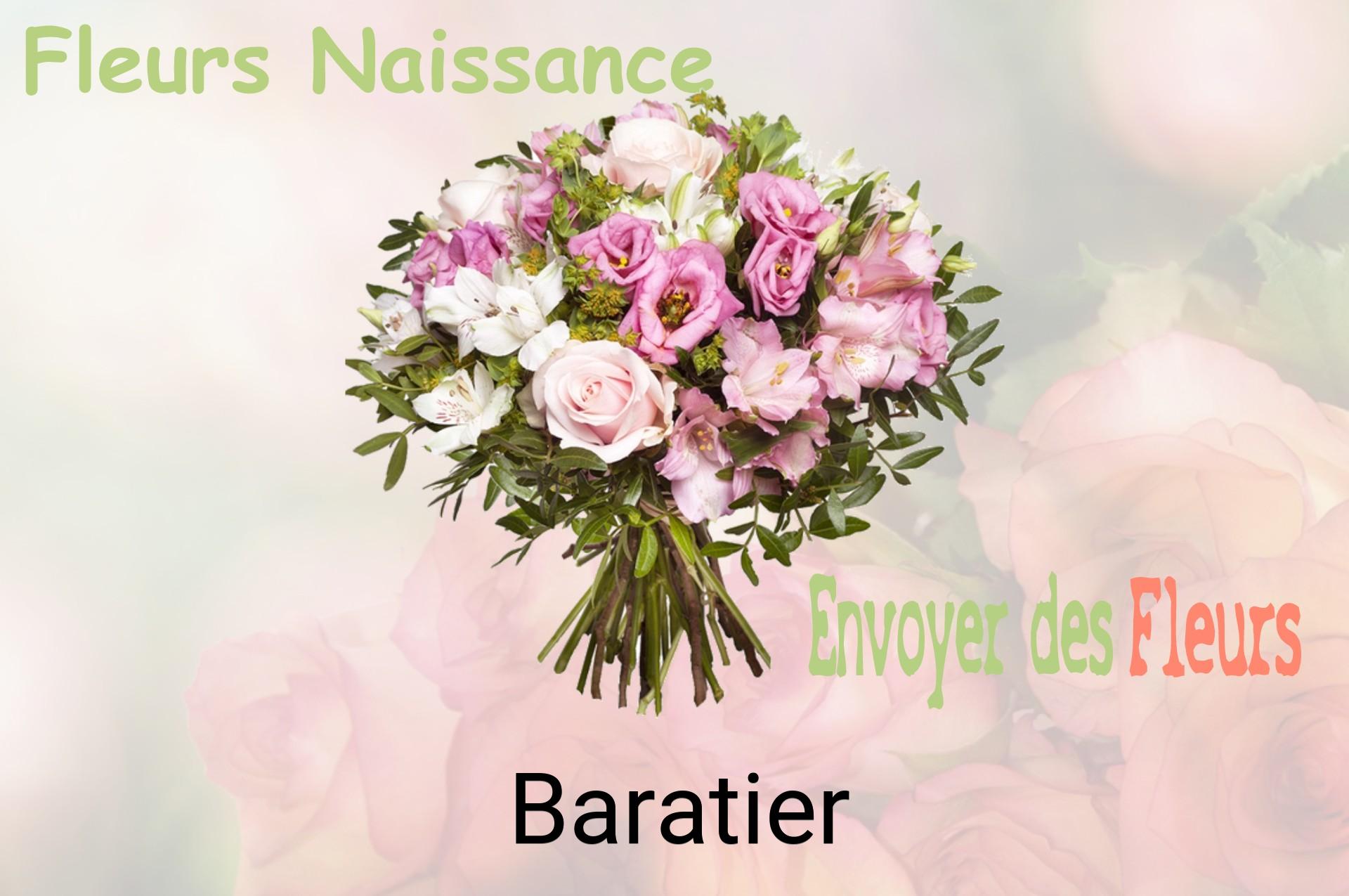 Bouquet de fleurs de naissance livré à Baratier